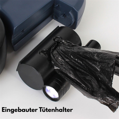 Lineadog® 3-in-1 Hundeleine mit LED-Licht & Tütenhalter – Verhedderungsfrei, für zwei Hunde gleichzeitig
